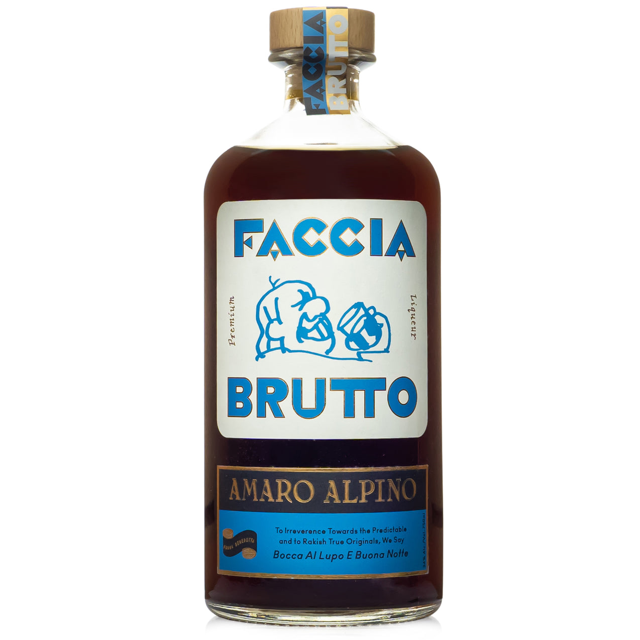 Faccia Brutto Amaro Alpino bottle