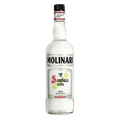 Bottle of Sambuca Extra Molinari, the Roman anise liqueur