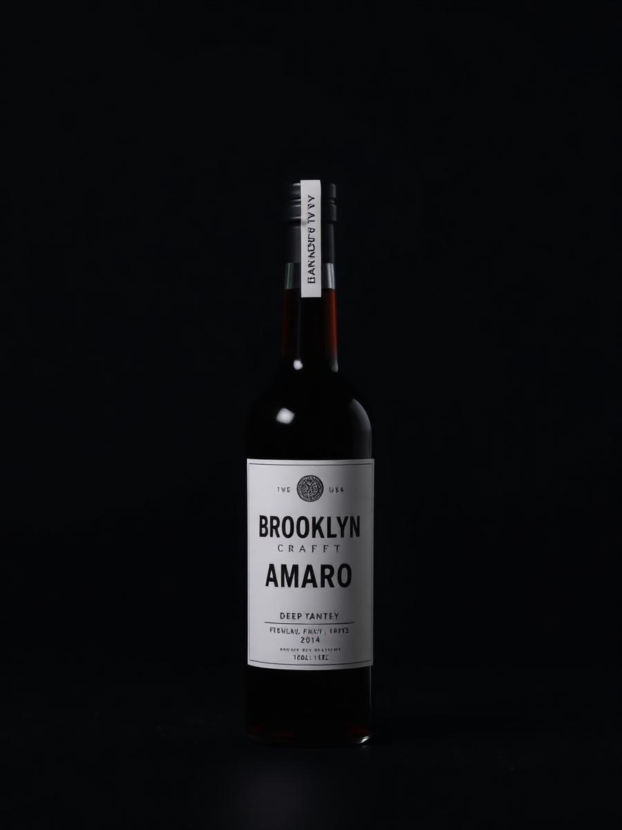 Bottle of St. Agrestis Brooklyn craft amaro with deep mahogany liquid and a minimalist white label