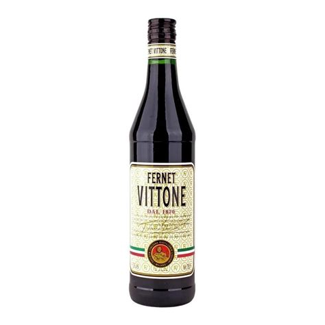 Bottle of Fernet Vittone with its cream and gold label