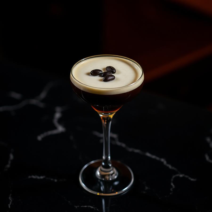 Amaro Espresso Martini amaro cocktail served in a coupe glass