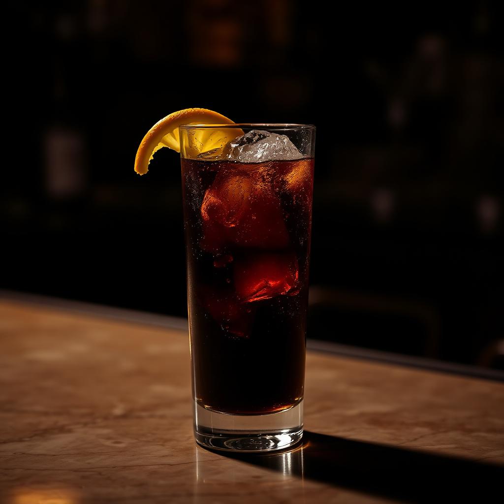 Black Rock Chiller amaro cocktail served in a coupe glass