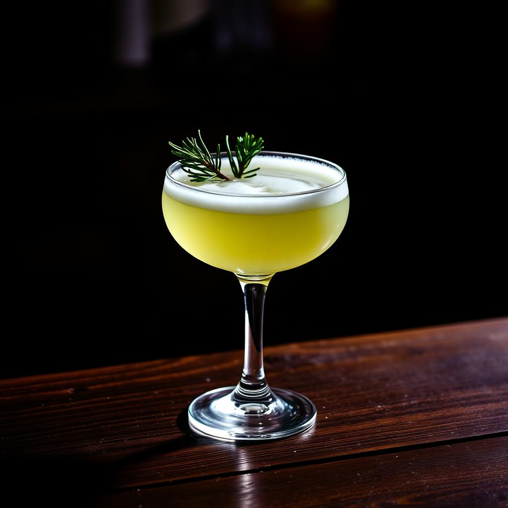 Braulio Alpine Sour amaro cocktail served in a coupe glass