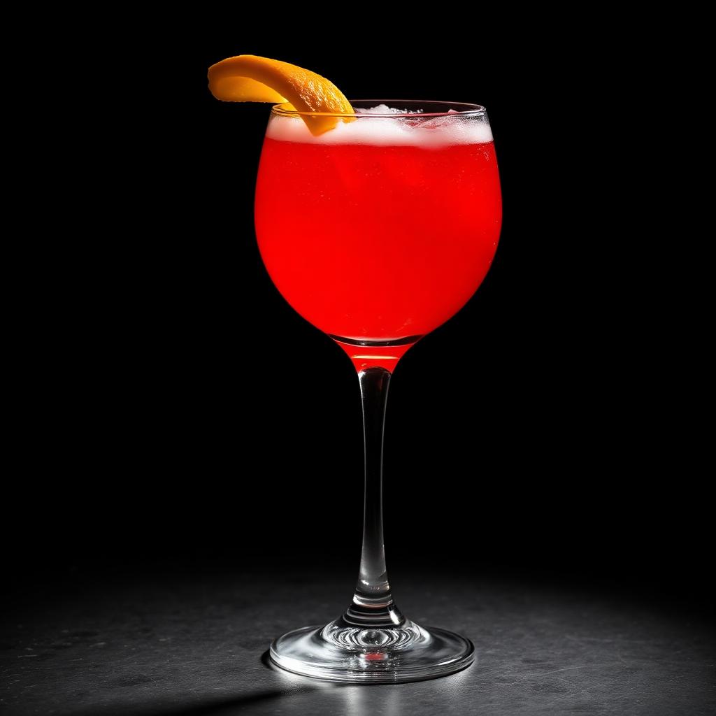 Campari Shakerato amaro cocktail served in a coupe glass
