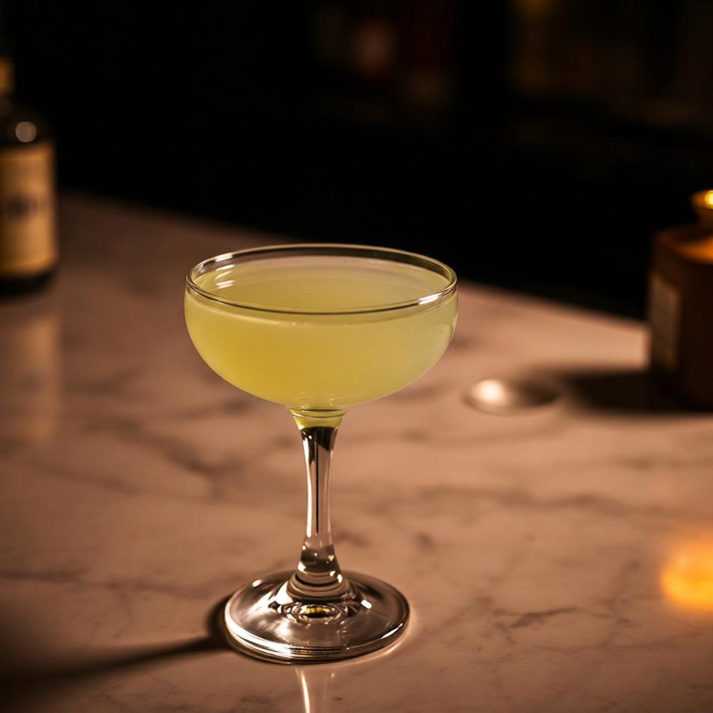 Chef's Kiss cocktail made with ¾ oz Fernet-Branca · ¾ oz Yellow Chartreuse · ¾ oz Lime Juice · ¾ oz Demerara Syrup