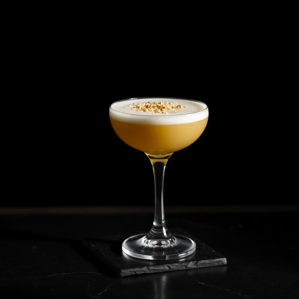 Cynar Flip amaro cocktail served in a coupe glass
