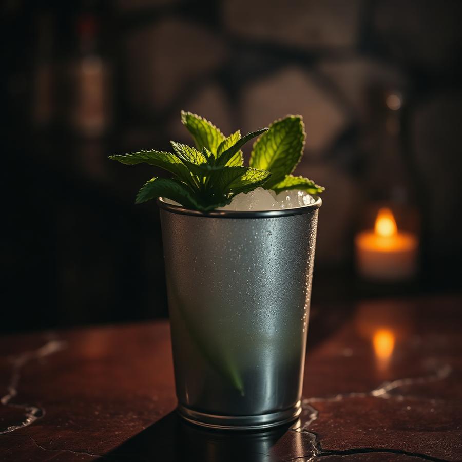 Cynar Julep amaro cocktail served in a coupe glass