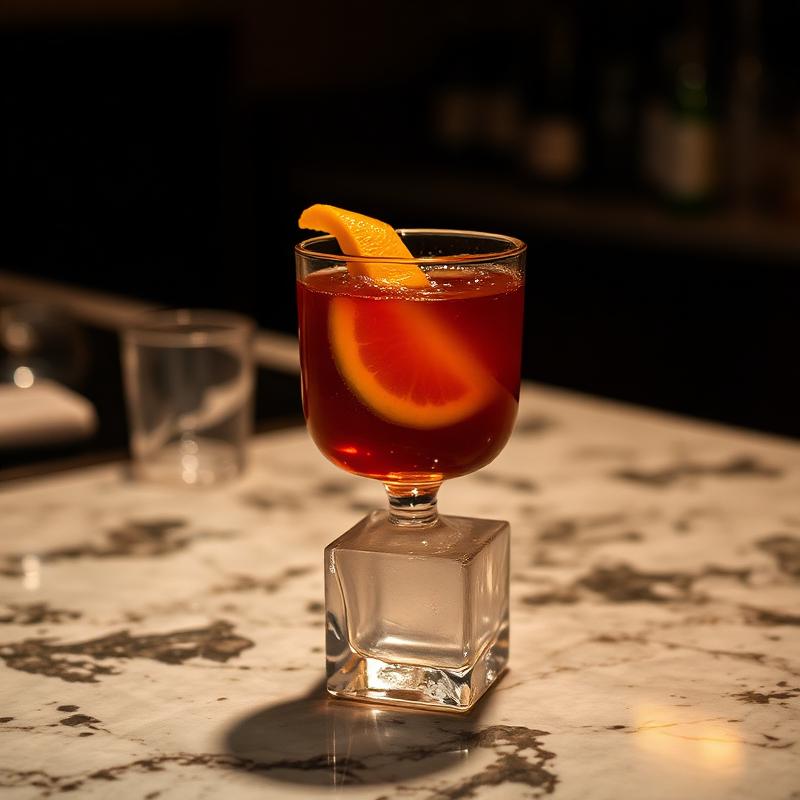 Fanciulli amaro cocktail served in a coupe glass