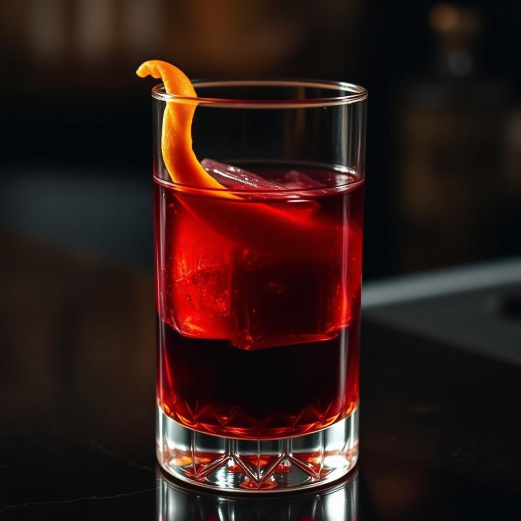 Kingston Negroni amaro cocktail served in a coupe glass
