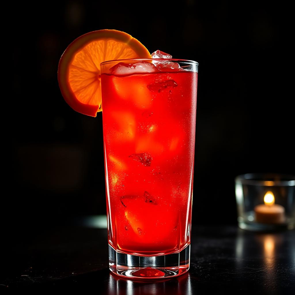 Lucano Americano amaro cocktail served in a coupe glass